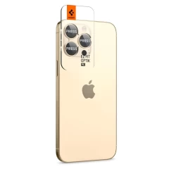 Apple iPhone 14 Pro Max aizsargstikls zeltīts SPIGEN OPTIK.TR EZ FIT CAMERA PROTECTOR (2-pack)