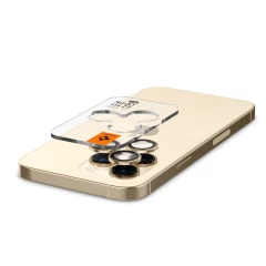 Apple iPhone 14 Pro Max aizsargstikls zeltīts SPIGEN OPTIK.TR EZ FIT CAMERA PROTECTOR (2-pack)