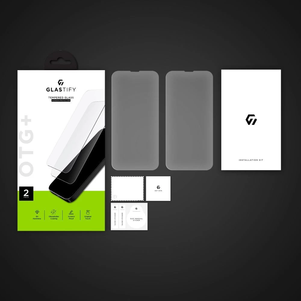 Apple iPhone 14 Pro aizsargstikls  GLASTIFY OTG+ (2-pack)