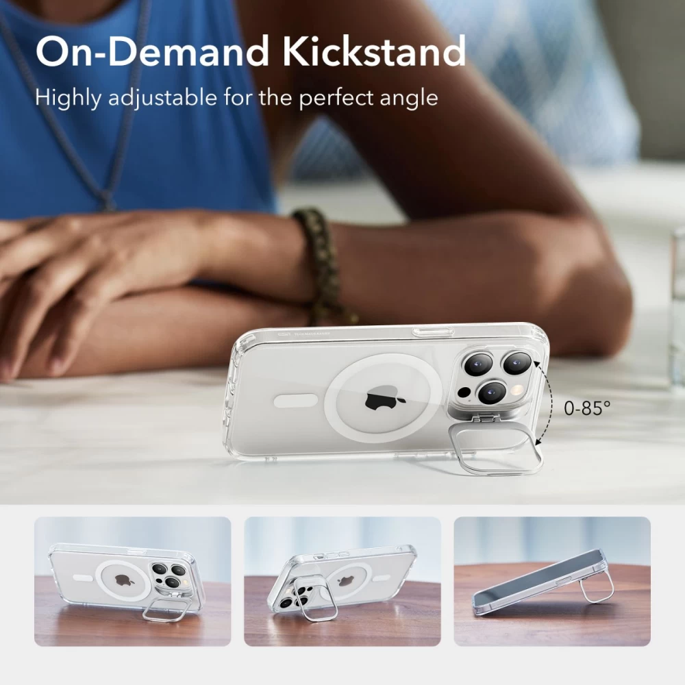 Apple iPhone 14 Pro case transparent ESR CLASSIC KICKSTAND HALOLOCK MAGSAFE
