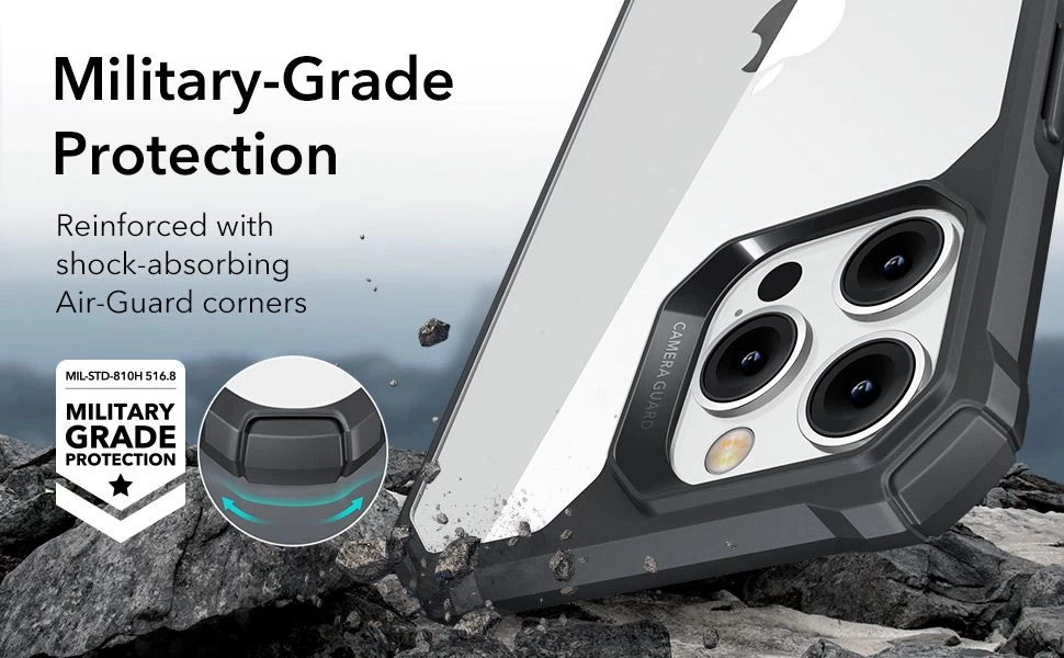 Apple iPhone 14 Pro vāciņš caurspīdīgs pelēks ESR AIR ARMOR