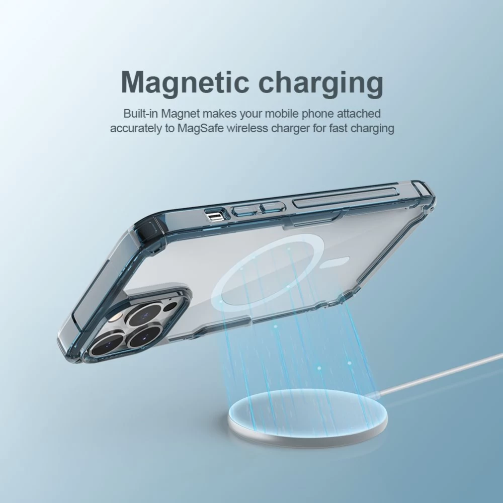 Apple iPhone 14 Pro skal genomskinlig rosa Nillkin TPU Magnetic