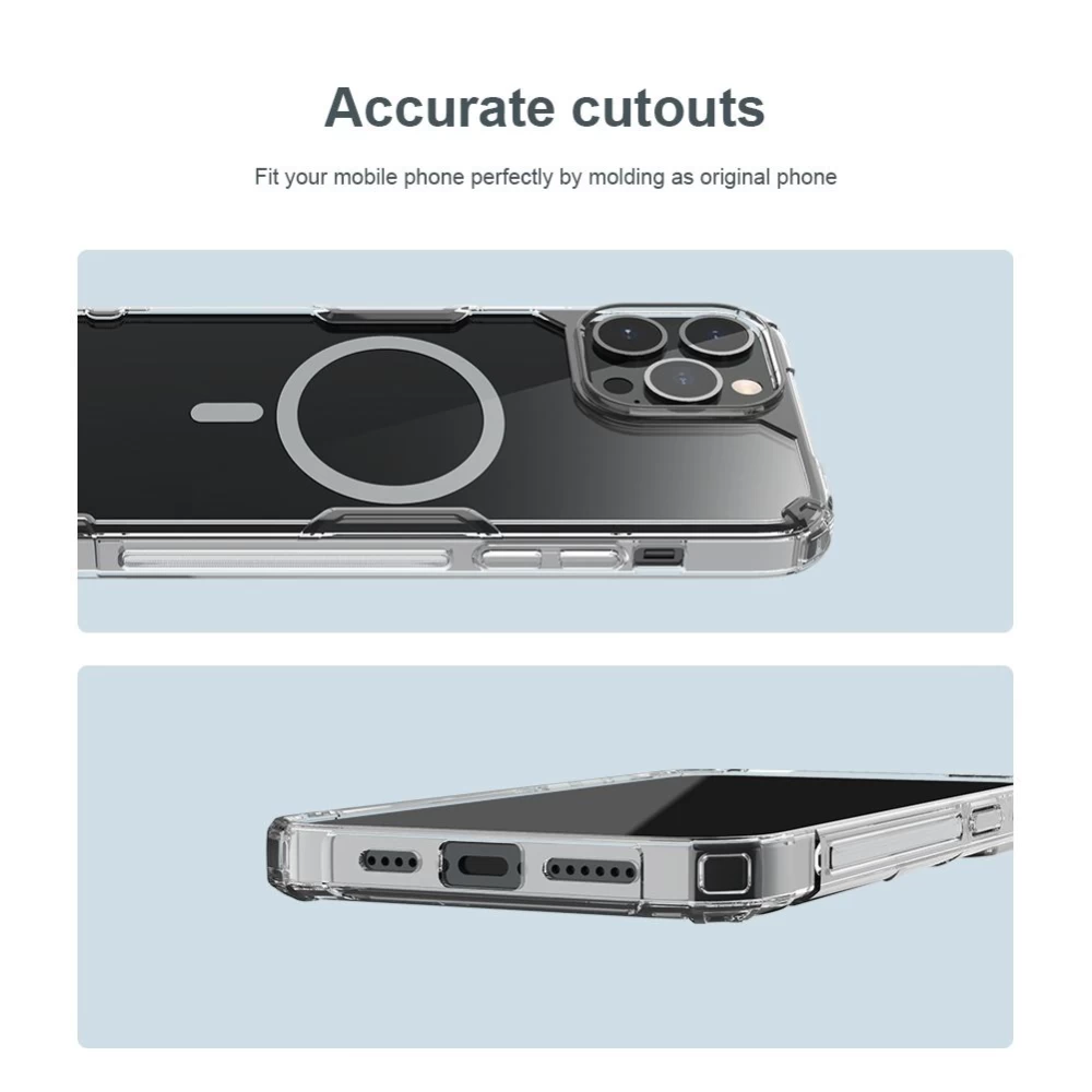 Apple iPhone 14 Pro skal genomskinlig rosa Nillkin TPU Magnetic