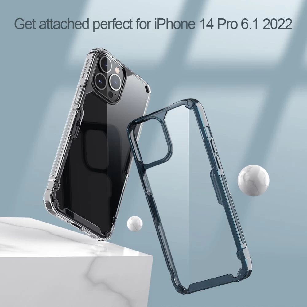 Apple iPhone 14 Pro skal genomskinlig blå Nillkin TPU