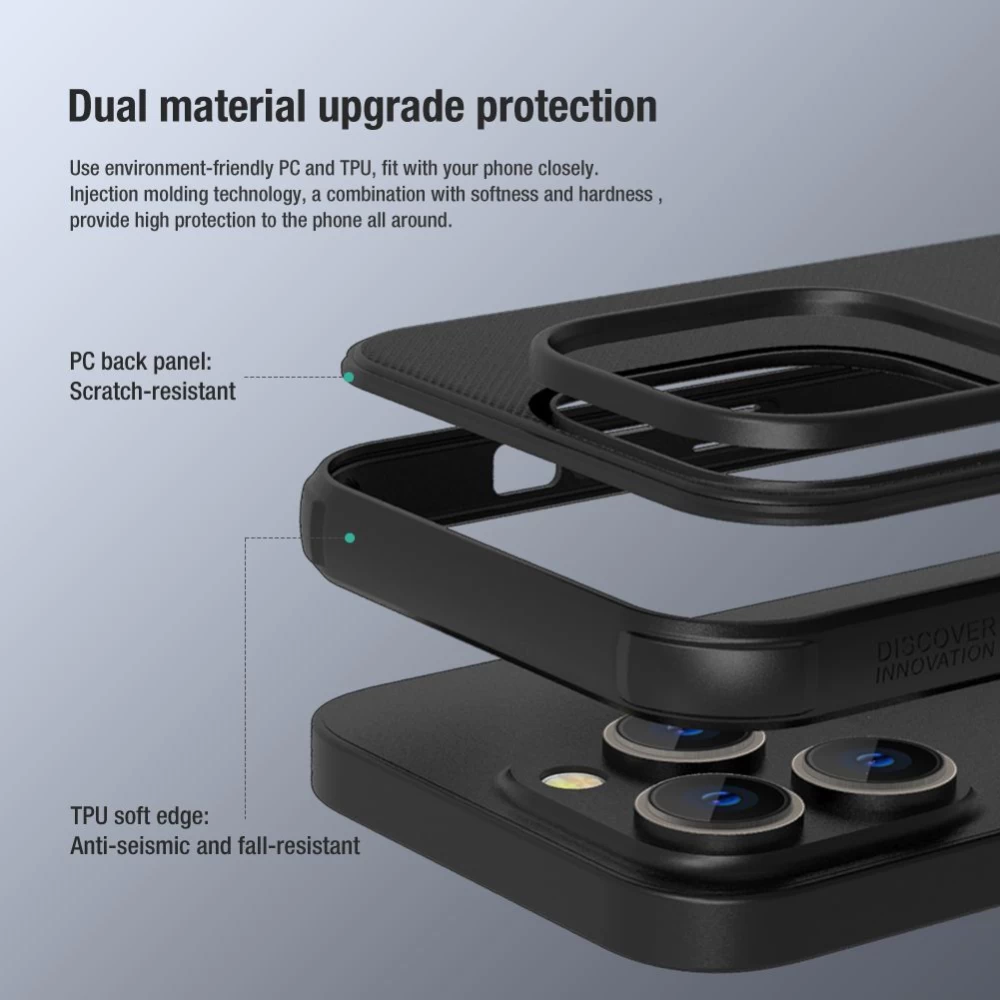 Apple iPhone 14 Pro skal svart Nillkin Super Frosted Shield
