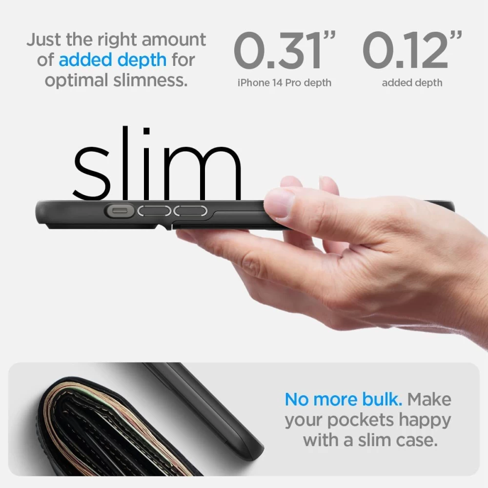 Apple iPhone 14 Pro skal svart SPIGEN SLIM ARMOR CS