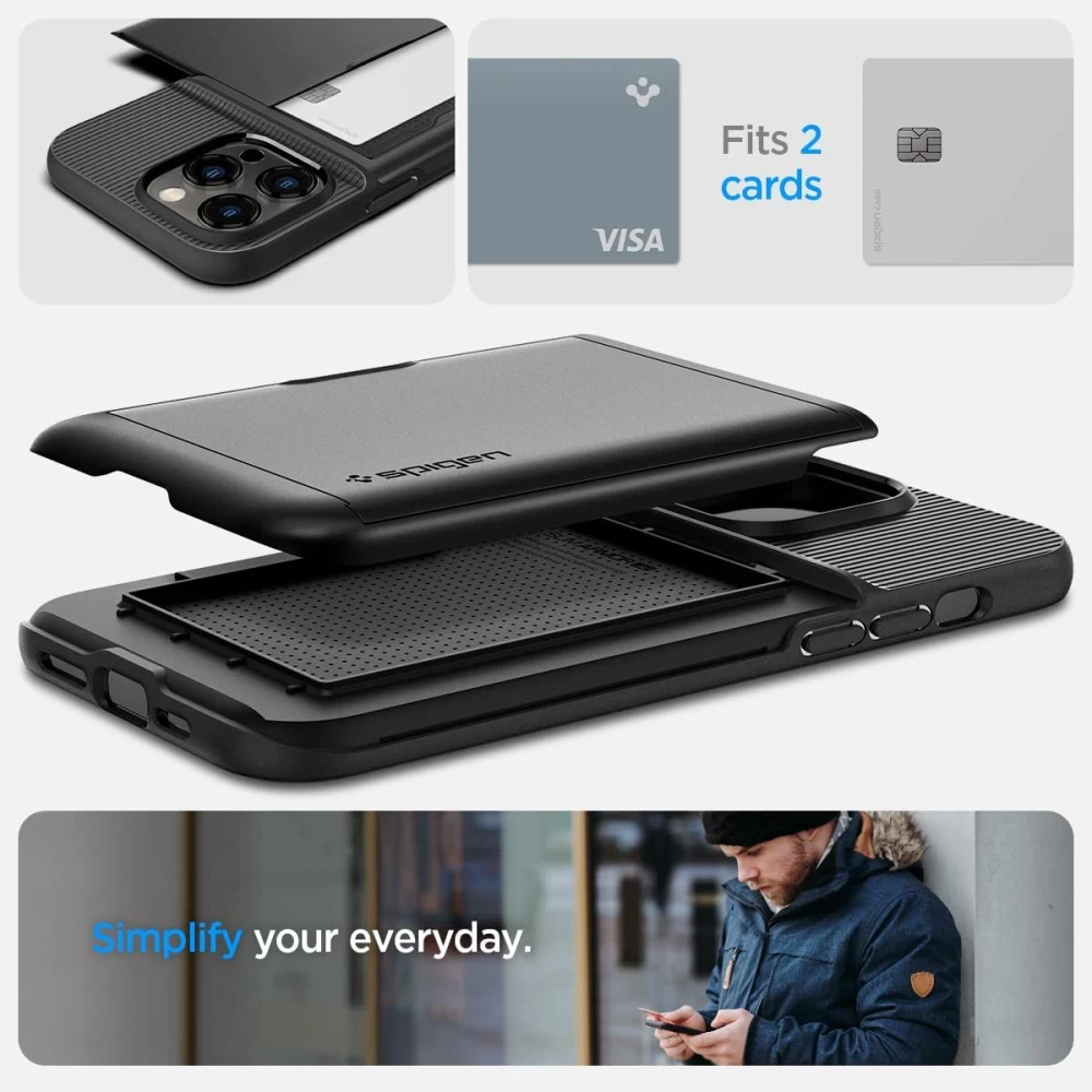 Apple iPhone 14 Pro skal svart SPIGEN SLIM ARMOR CS