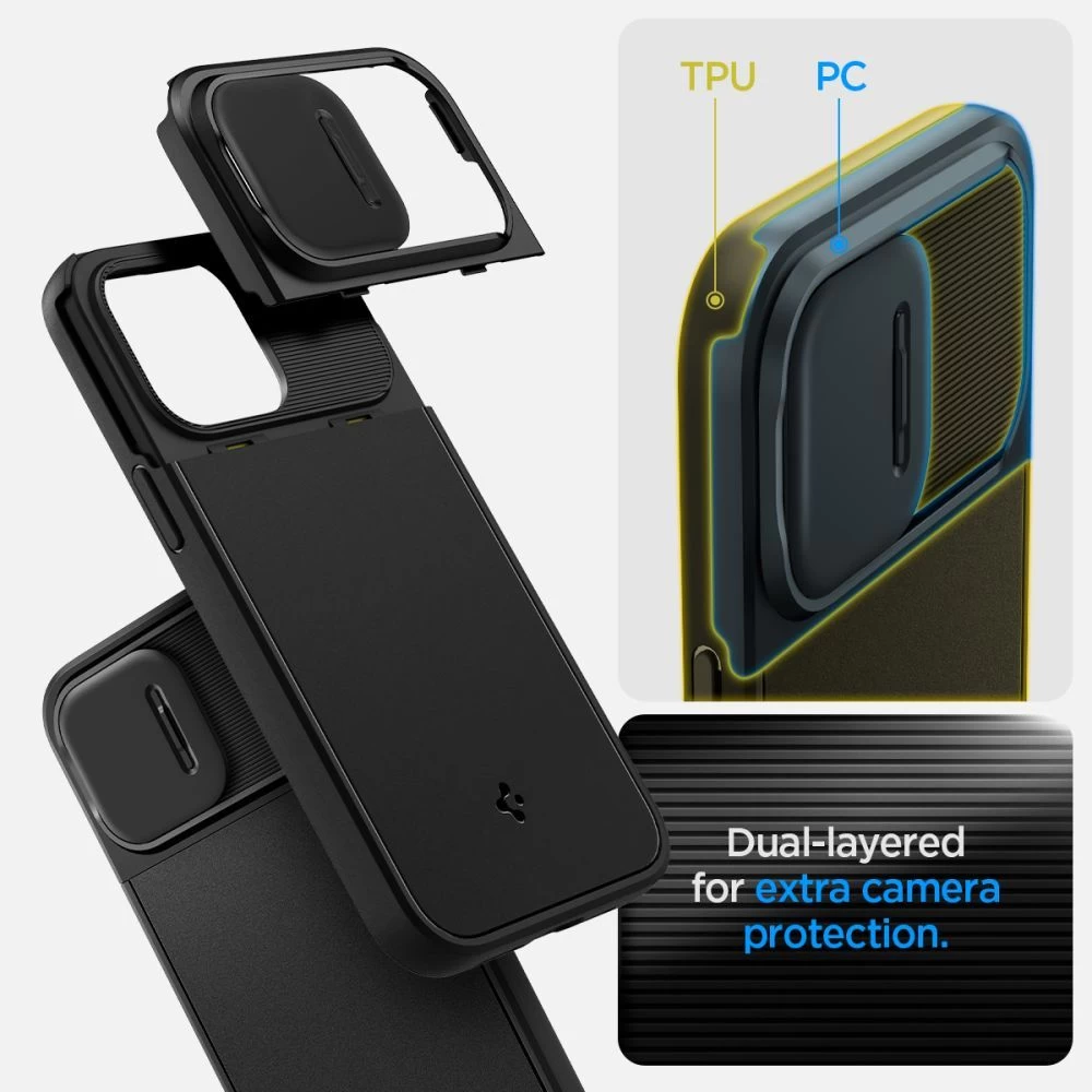 Apple iPhone 14 Pro skal svart SPIGEN OPTIK ARMOR MAG MAGSAFE
