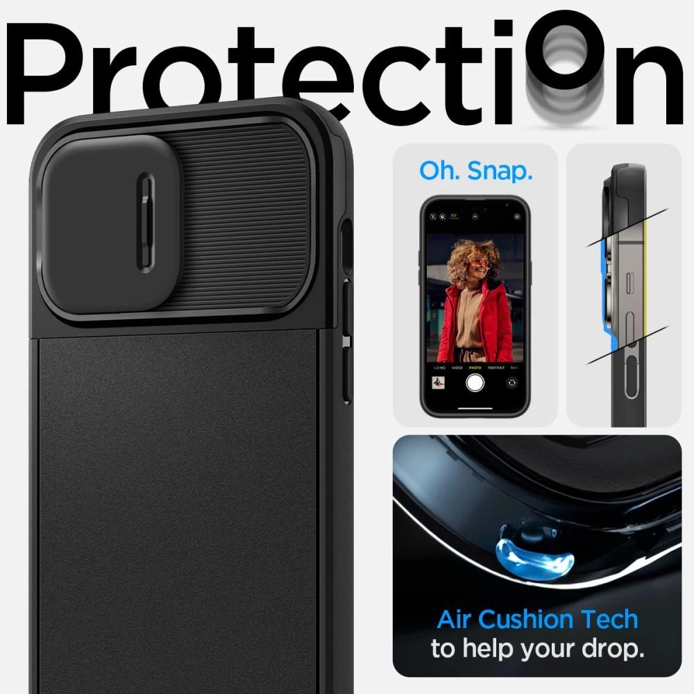 Apple iPhone 14 Pro skal svart SPIGEN OPTIK ARMOR MAG MAGSAFE