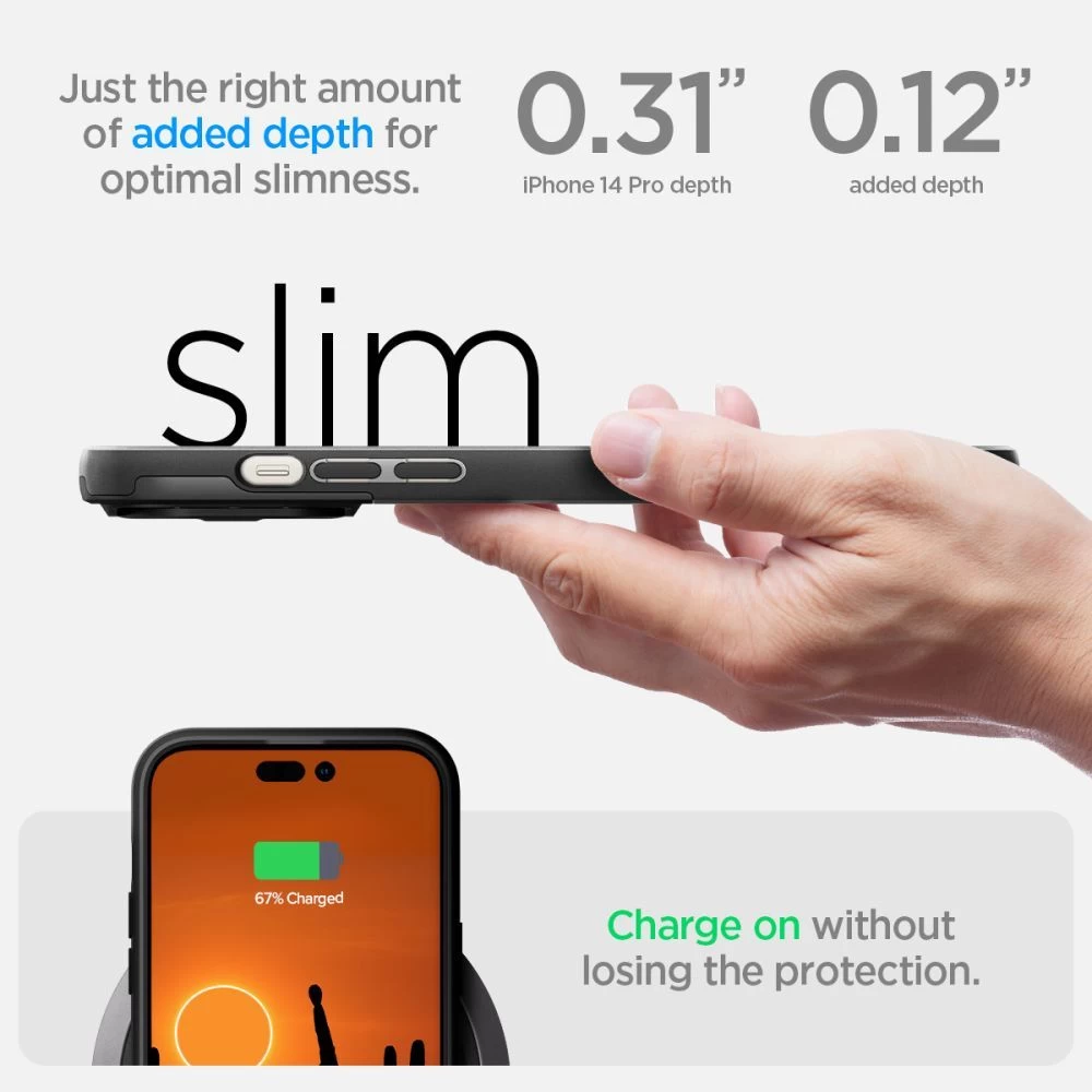 Apple iPhone 14 Pro skal svart SPIGEN OPTIK ARMOR MAG MAGSAFE