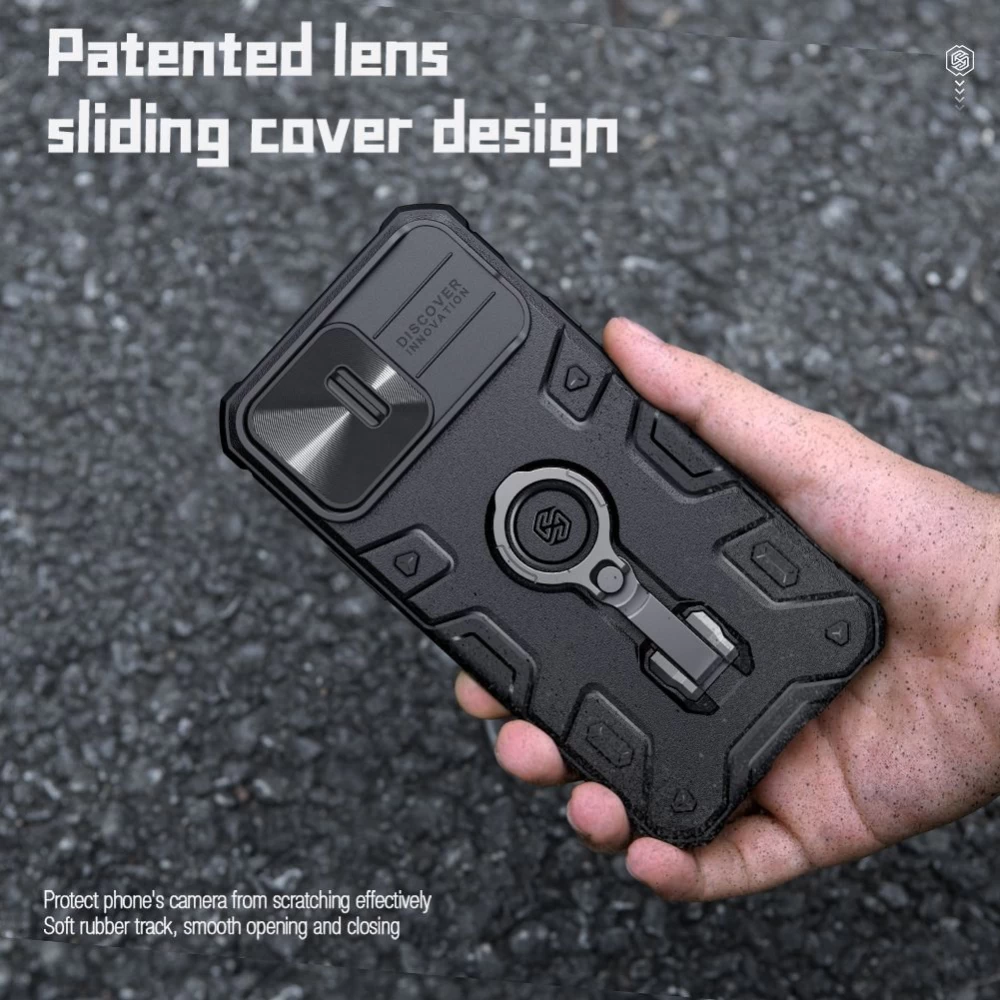 Apple iPhone 14 Pro skal svart Nillkin CamShield Armor Magnetic