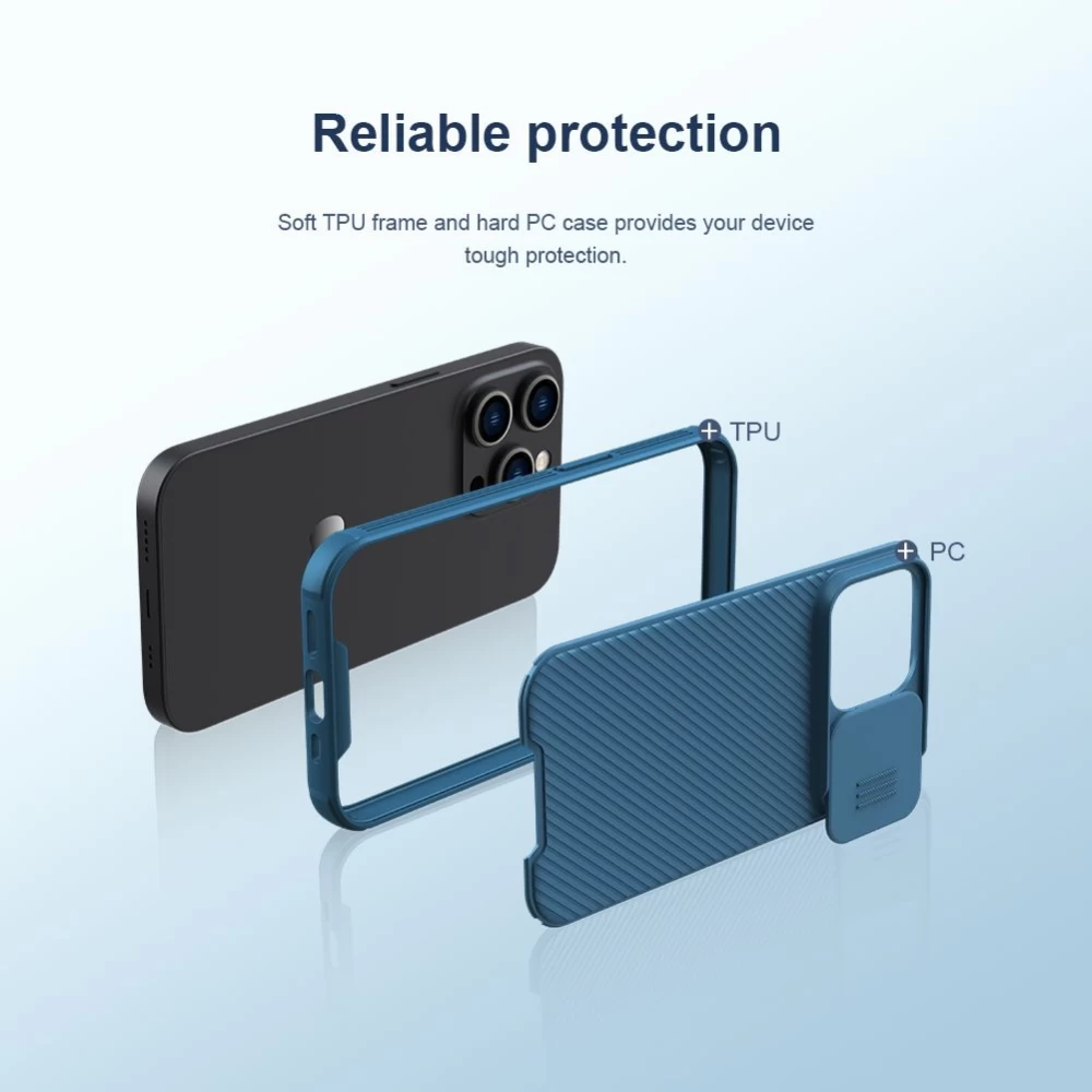 Apple iPhone 14 Pro vāciņš melns Nillkin CamShield Magnetic