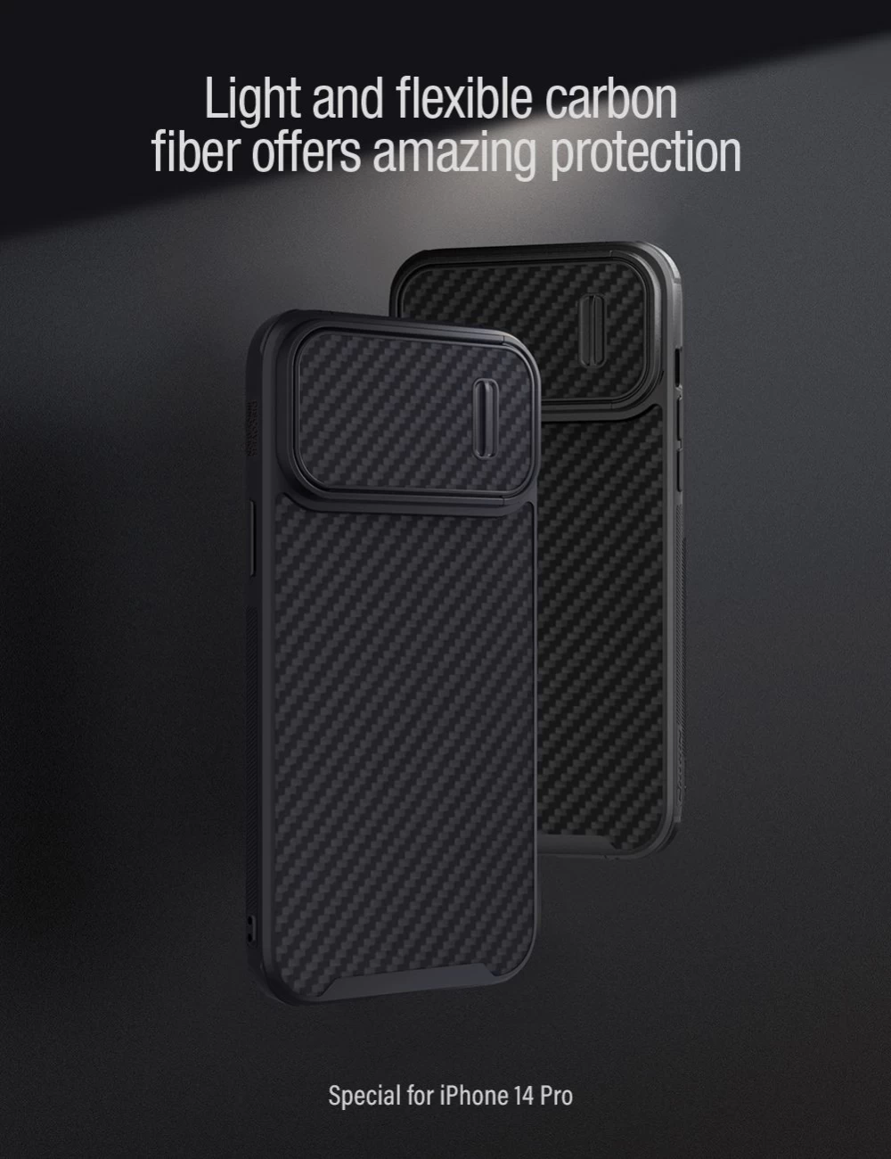 Apple iPhone 14 Pro vāciņš melns Nillkin Synthetic Fiber S