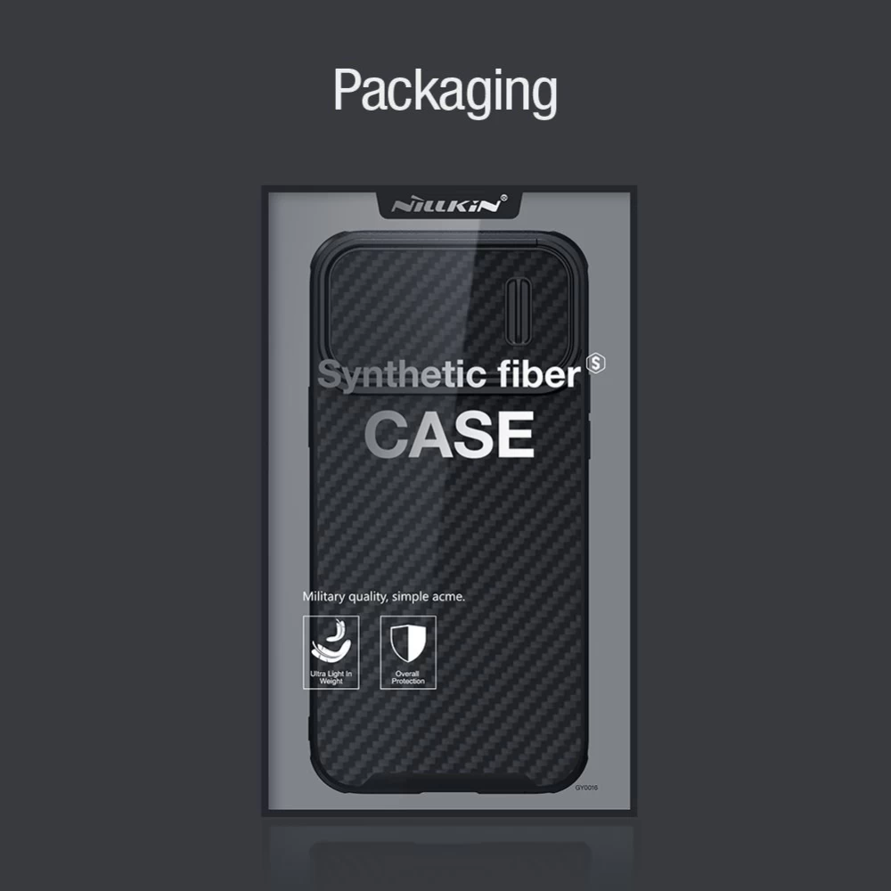 Apple iPhone 14 Pro skal svart Nillkin Synthetic Fiber S Magnetic