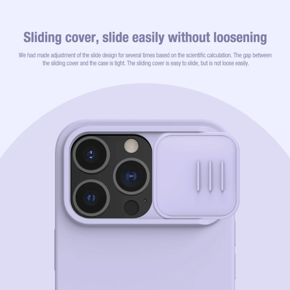Apple iPhone 14 Pro skal grå Nillkin CamShield Silky Magnetic Silicone