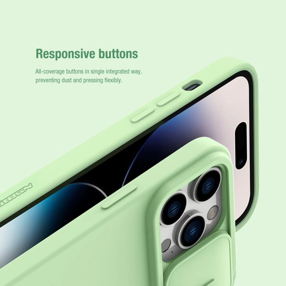 Apple iPhone 14 Pro skal grå Nillkin CamShield Silky Magnetic Silicone