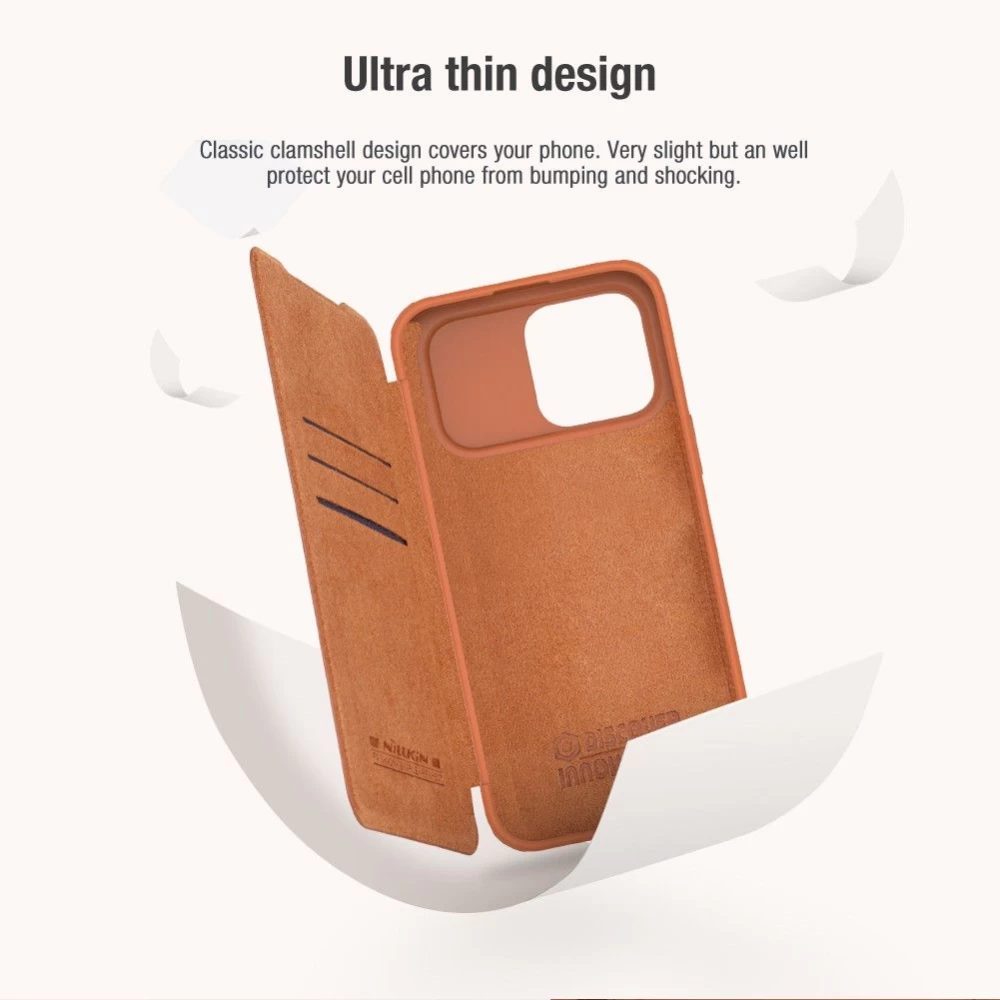Apple iPhone 14 Pro fodral röd Nillkin Qin Leather