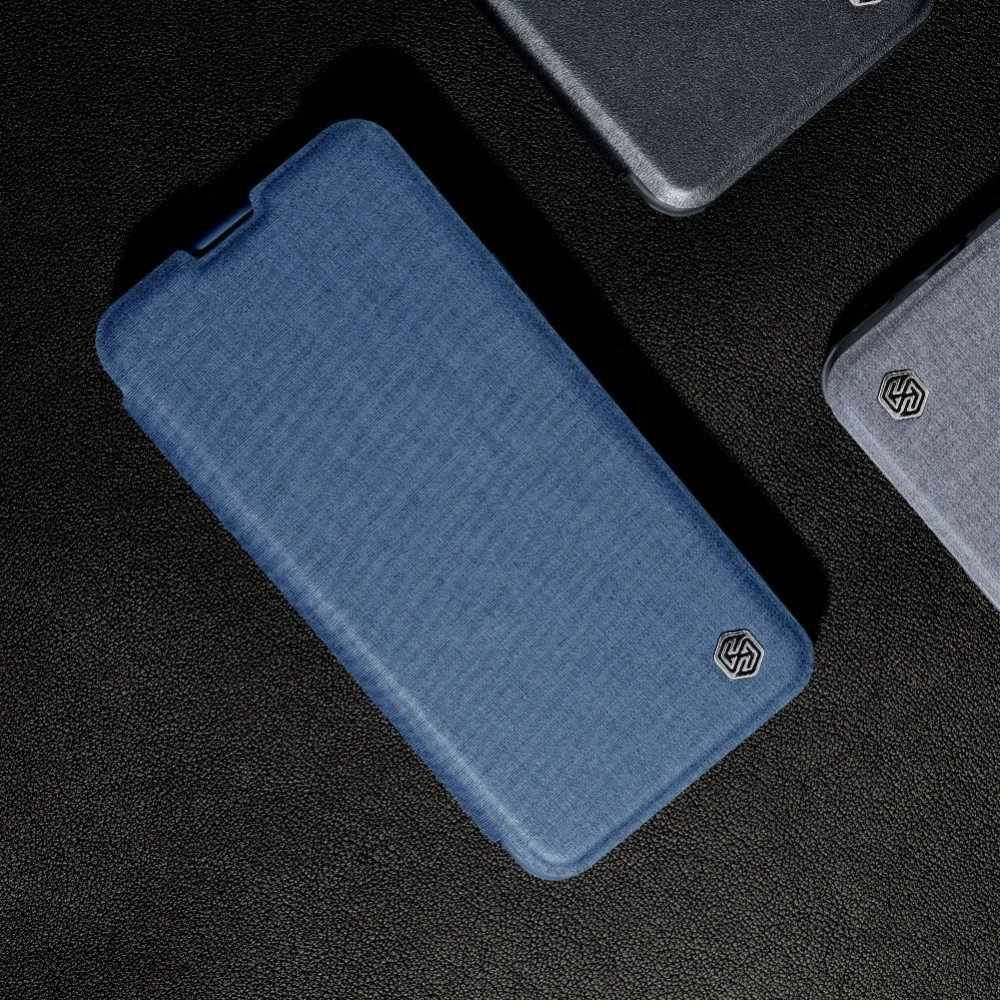 Apple iPhone 14 Pro fodral grön Nillkin Qin Leather (Plain Version)