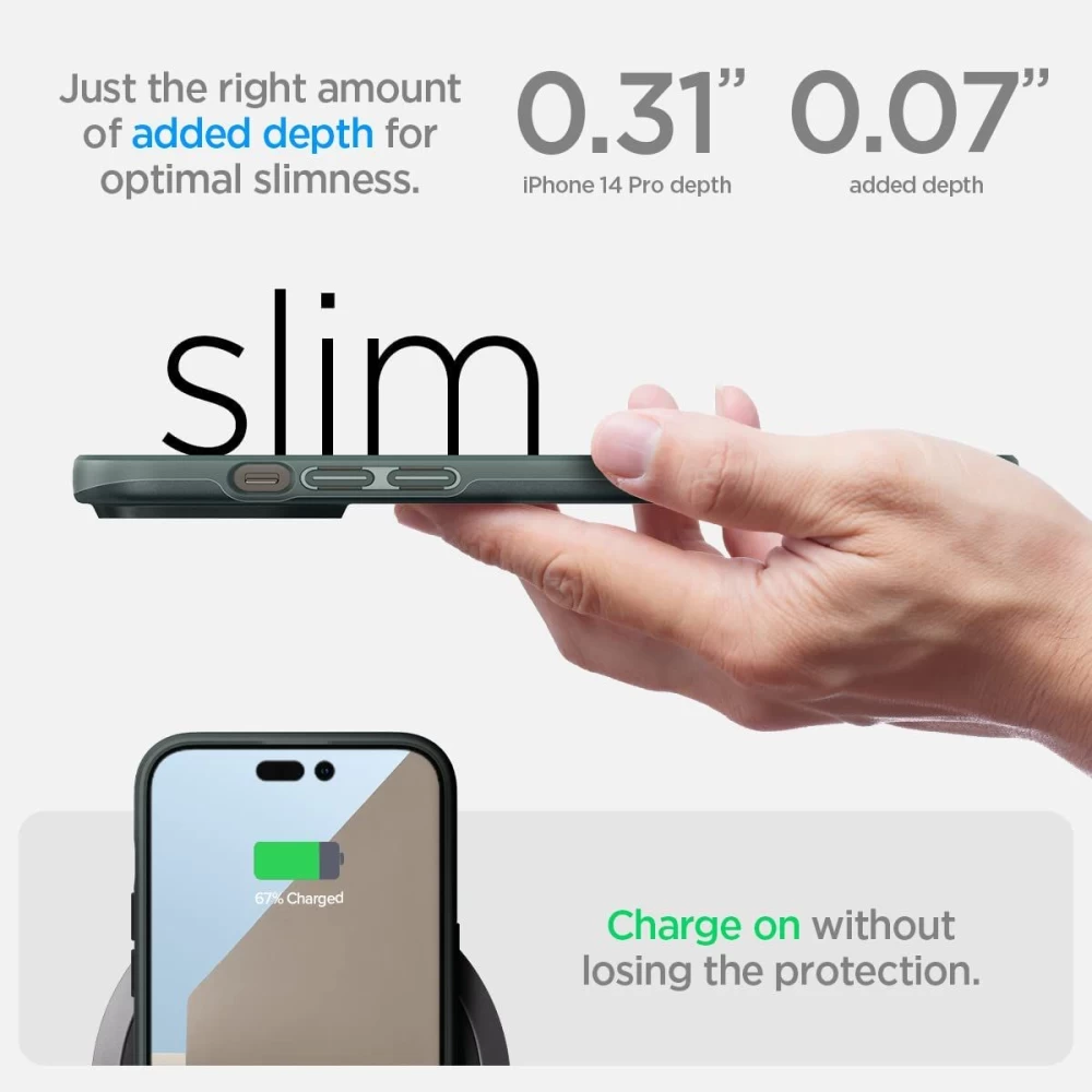 Apple iPhone 14 Pro skal grön SPIGEN THIN FIT