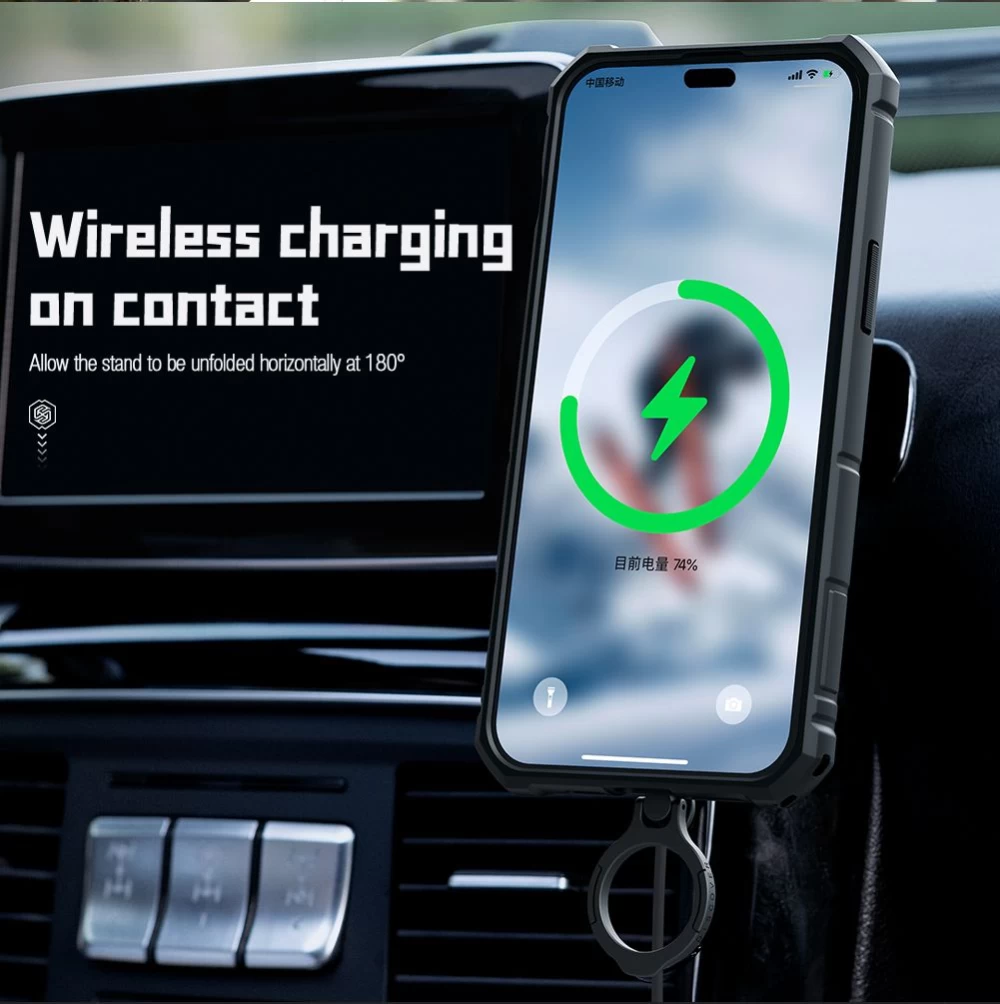 Apple iPhone 14 Pro skal grön Nillkin CamShield Armor Magnetic