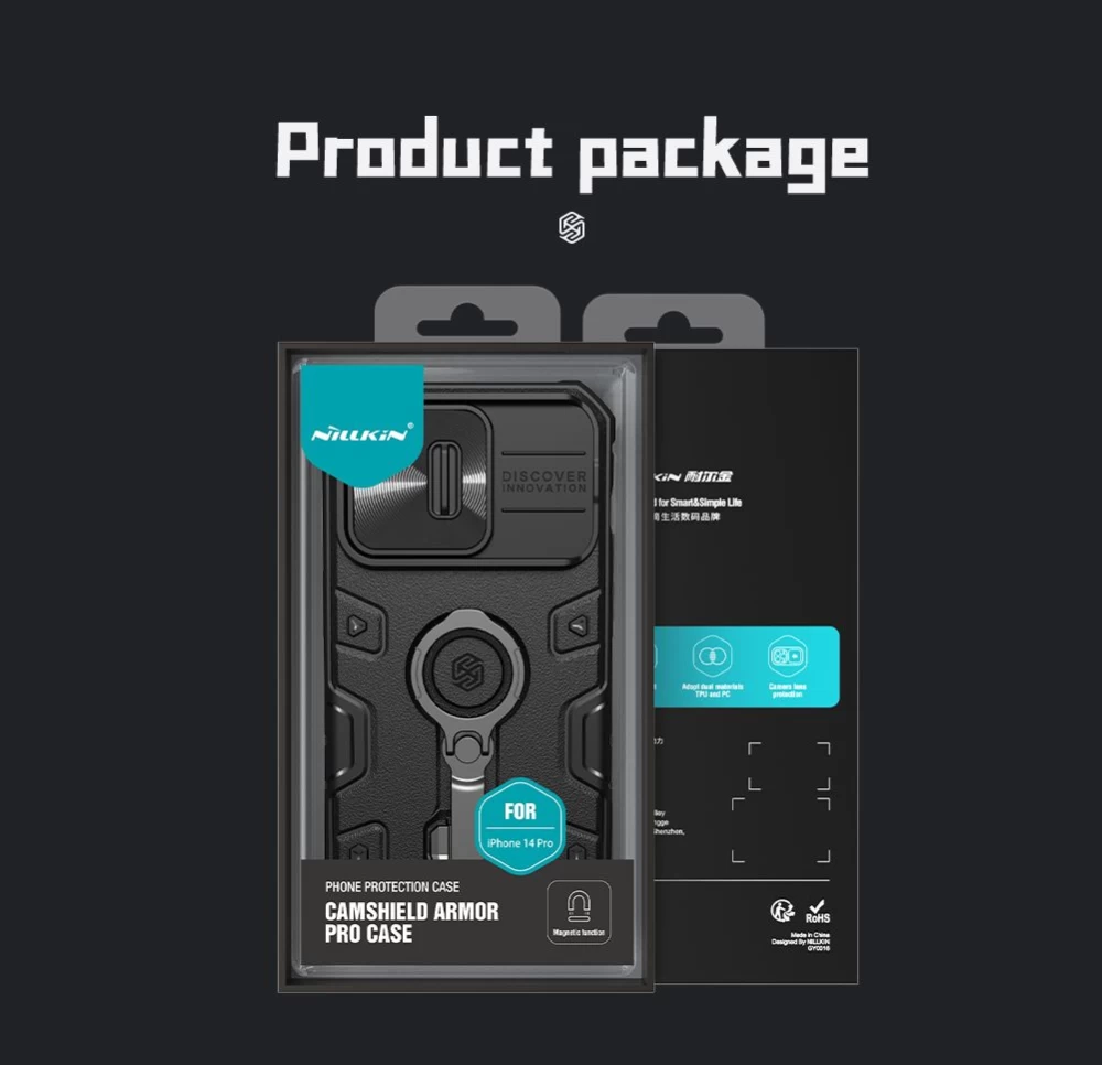 Apple iPhone 14 Pro skal grön Nillkin CamShield Armor Magnetic