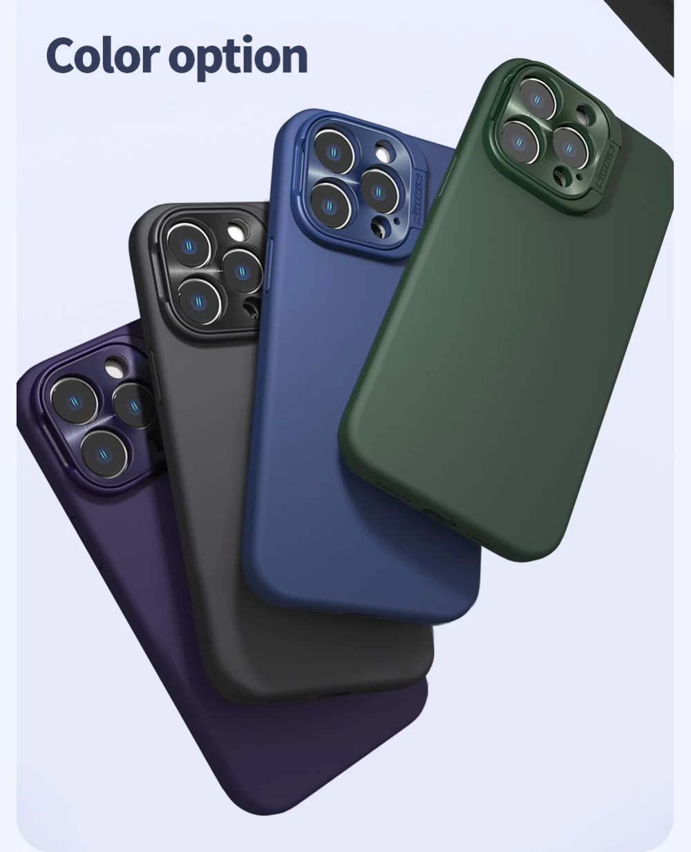 Apple iPhone 14 Pro skal grön NILLKIN LENSWING MAGNETIC
