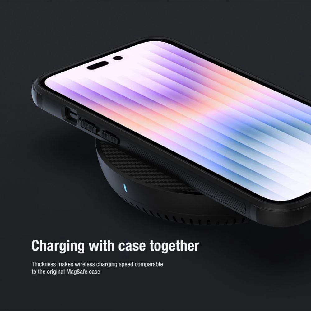 Apple iPhone 14 Pro skal blå Nillkin Super Frosted Shield Magnetic