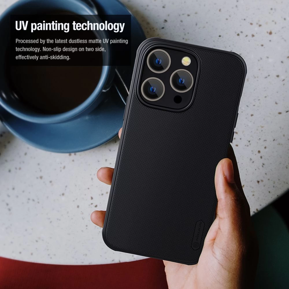 Apple iPhone 14 Pro skal blå Nillkin Super Frosted Shield Magnetic