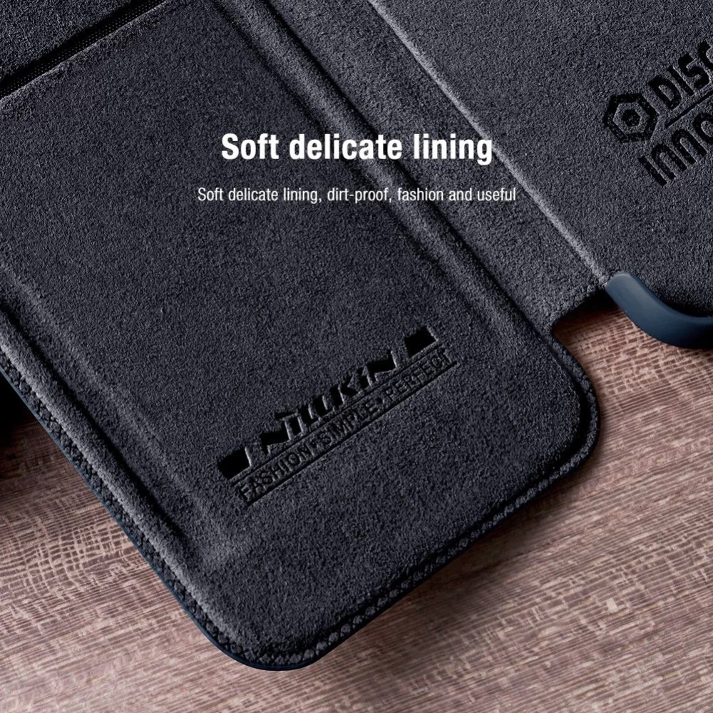 Apple iPhone 14 Pro maciņš zils Nillkin Qin Leather