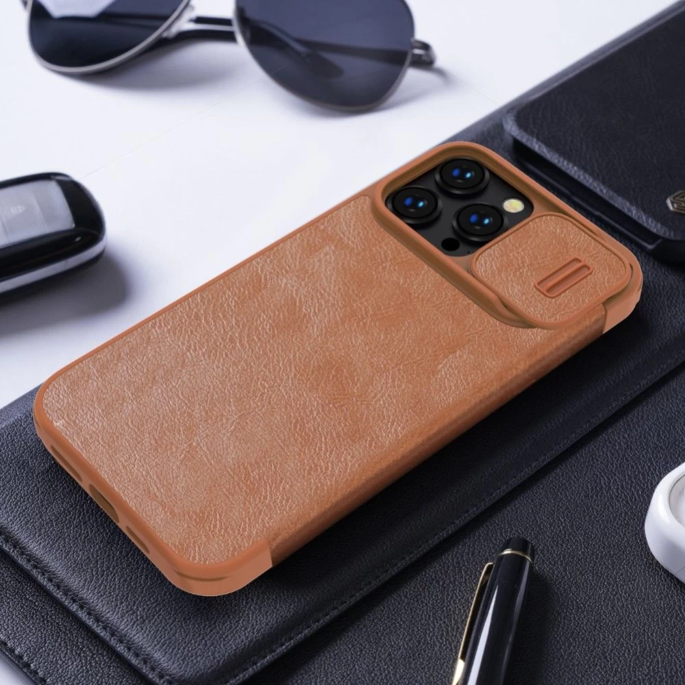Apple iPhone 14 Pro maciņš zils Nillkin Qin Leather