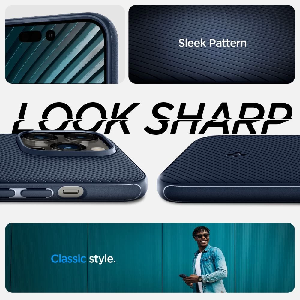 Apple iPhone 14 Pro case blue SPIGEN MAG ARMOR