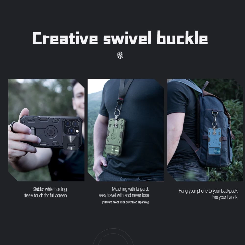 Apple iPhone 14 Pro skal blå Nillkin CamShield Armor