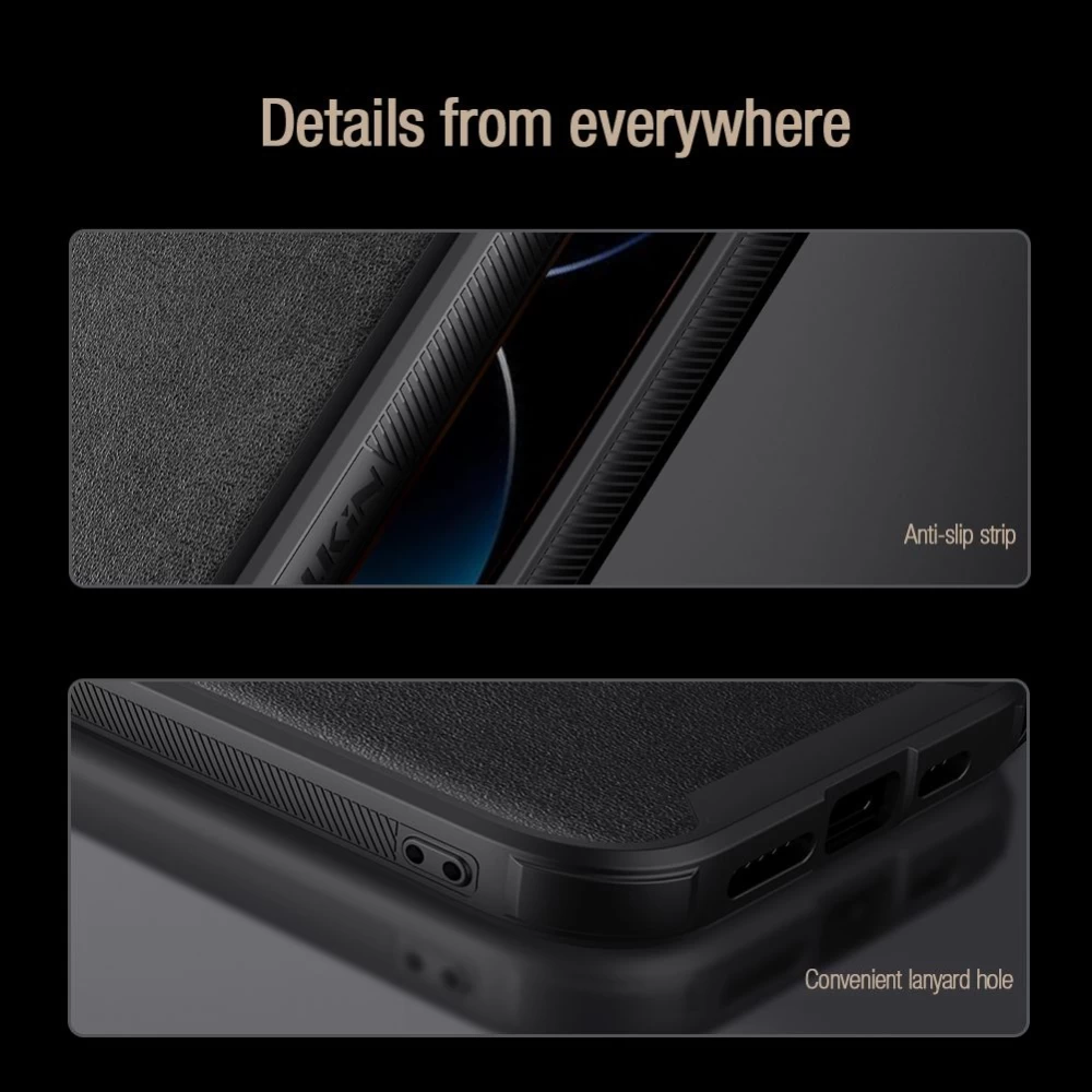 Apple iPhone 14 Pro skal blå Nillkin CamShield Leather S Magnetic
