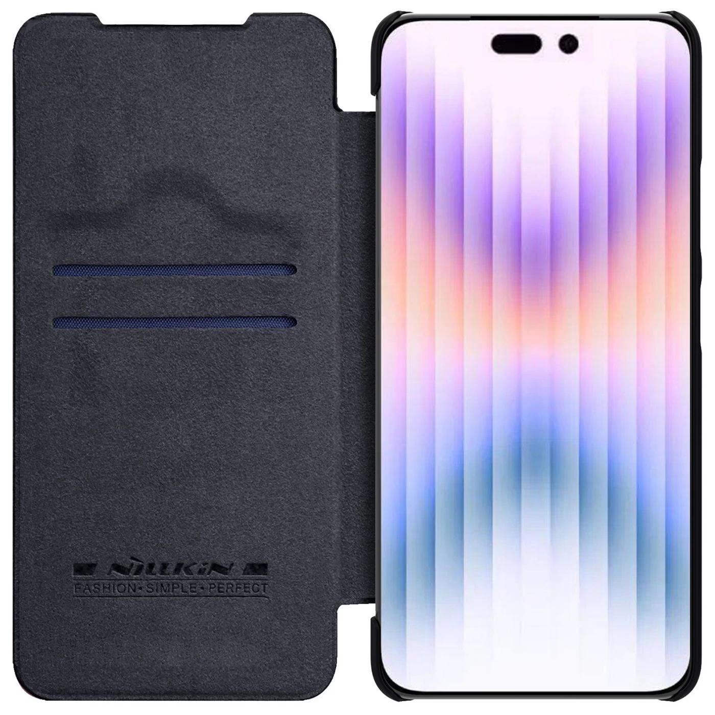 Apple iPhone 14 Pro fodral svart Nillkin Qin Leather