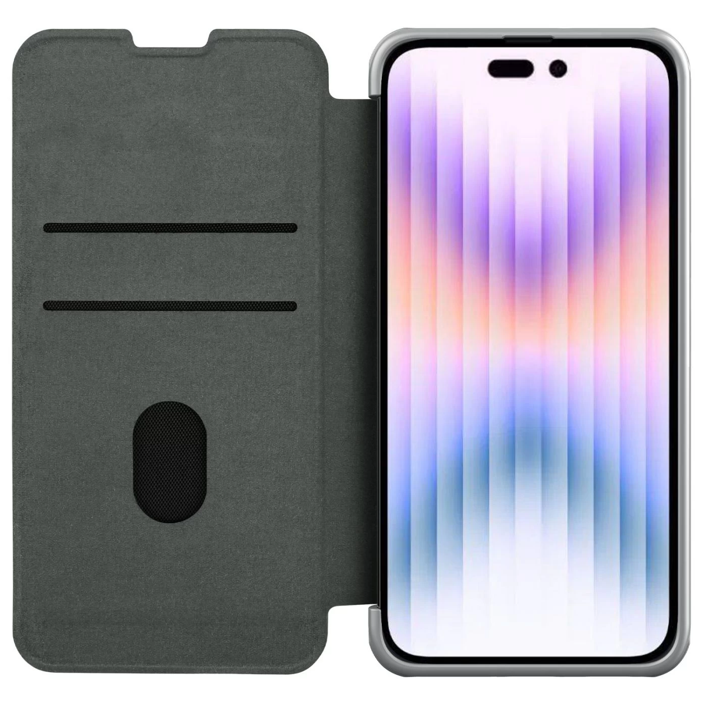 Apple iPhone 14 Pro fodral grå Nillkin Qin Leather (Cloth Version)