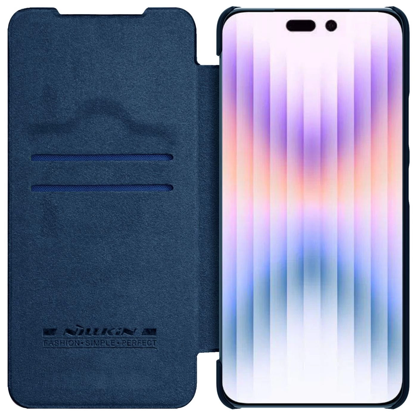 Apple iPhone 14 Pro maciņš zils Nillkin Qin Leather