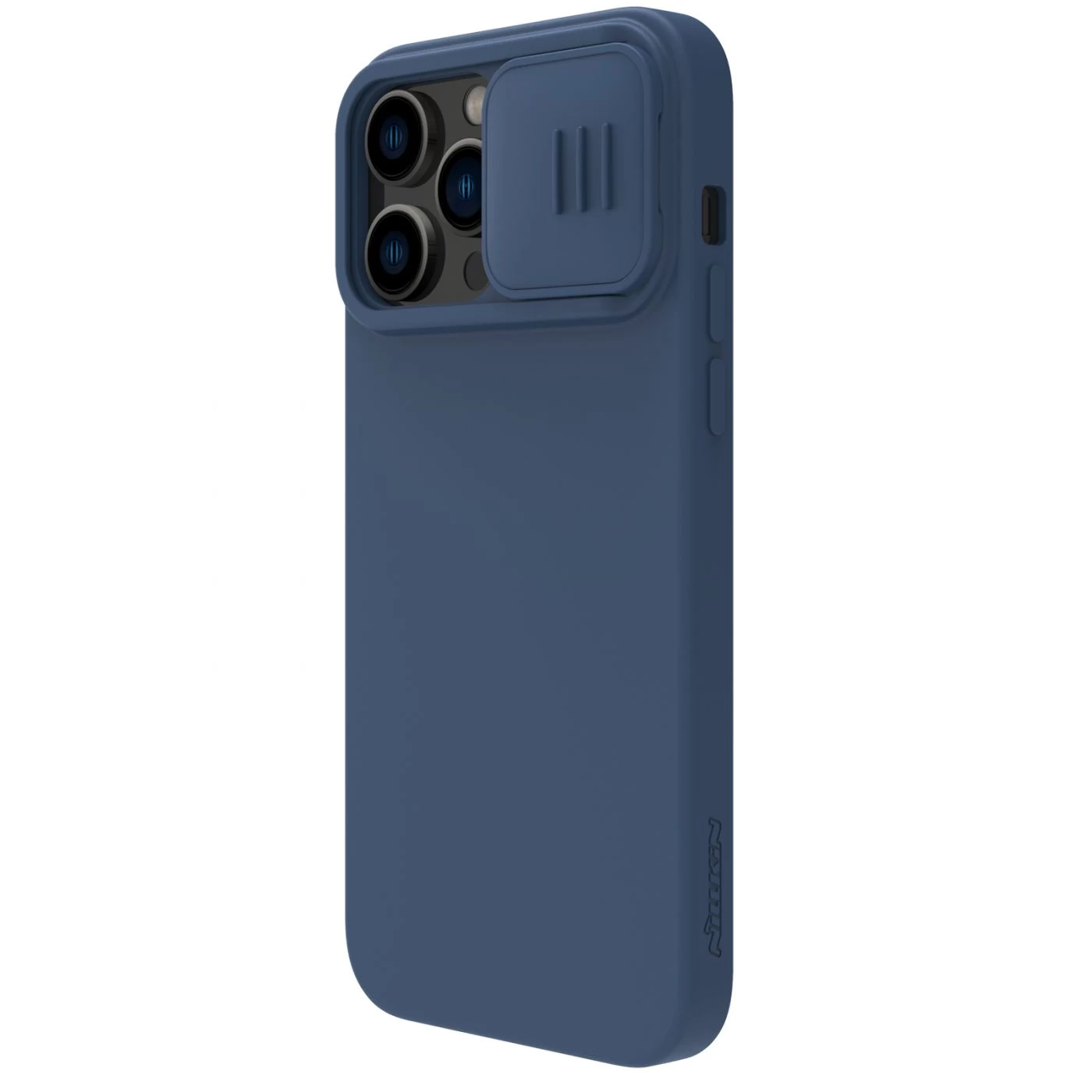Apple iPhone 14 Pro case blue Nillkin CamShield Silky Magnetic Silicon