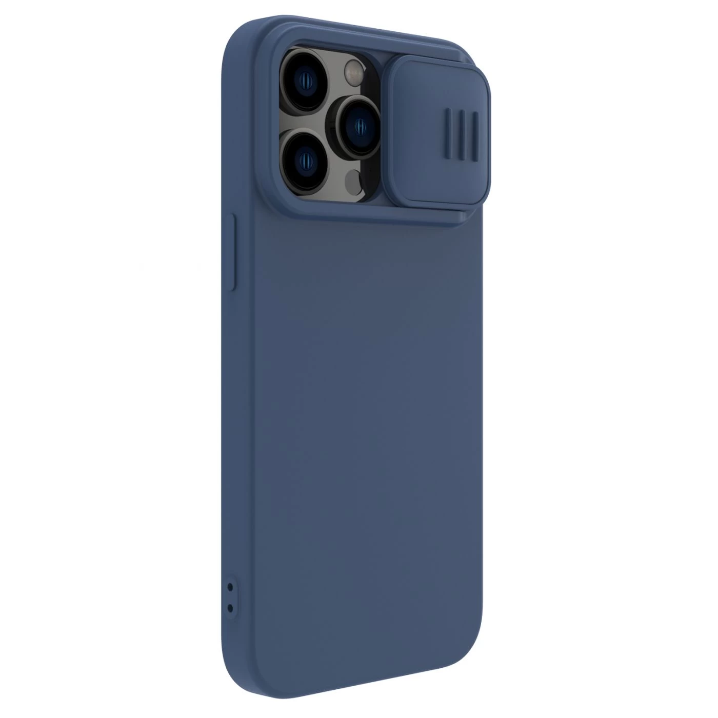 Apple iPhone 14 Pro case blue Nillkin CamShield Silky Magnetic Silicon