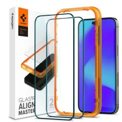 iPhone iPhone 14 Pro aizsargstikls SPIGEN ALM GLASS FC Apple iPhone 14 Pro (2-pack)