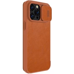 Apple iPhone 14 Pro чехол коричневый Nillkin Qin Leather