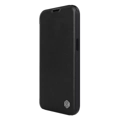 Apple iPhone 14 Pro fodral svart Nillkin Qin Leather (Plain Version)
