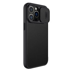Apple iPhone 14 Pro fodral svart Nillkin Qin Leather (Plain Version)