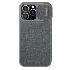 Apple iPhone 14 Pro fodral grå Nillkin Qin Leather (Cloth Version)