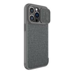 Apple iPhone 14 Pro fodral grå Nillkin Qin Leather (Cloth Version)