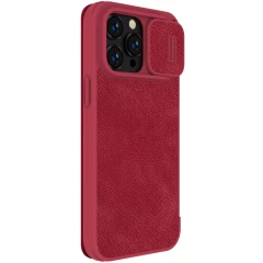 Apple iPhone 14 Pro fodral röd Nillkin Qin Leather