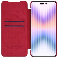Apple iPhone 14 Pro fodral röd Nillkin Qin Leather