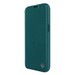 Apple iPhone 14 Pro fodral grön Nillkin Qin Leather (Plain Version)
