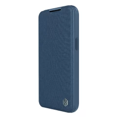 Apple iPhone 14 Pro fodral blå Nillkin Qin Leather (Cloth Version)