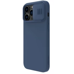 Apple iPhone 14 Pro case blue Nillkin CamShield Silky Magnetic Silicon