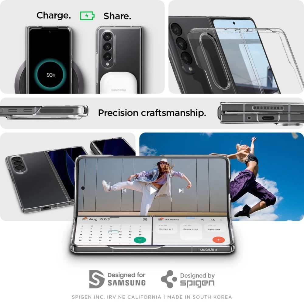 Samsung Galaxy Z Fold 4 5G suojakuori läpinäkyvä SPIGEN Airskin